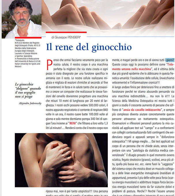Il Rene del ginocchio - Dott. Giuseppe Pensieri
